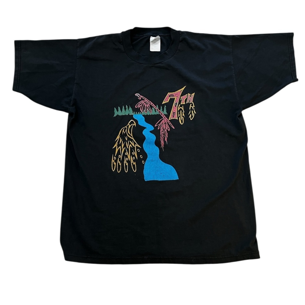 Lake of the wood advert casino novelty black Graphic T-Shirt vintage Adult large